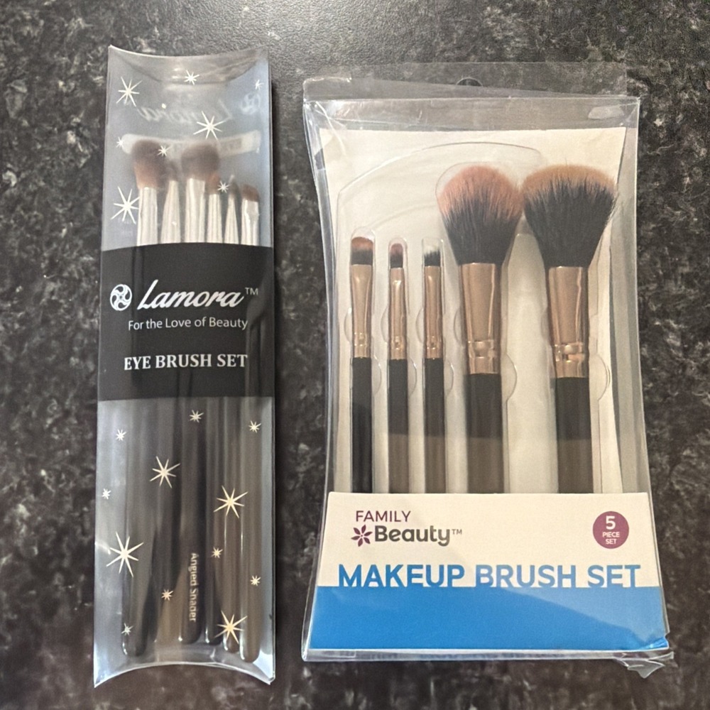 2 Packs Eye Brush Set And Makeup‎ Brush Set Blending Angled Shader New!